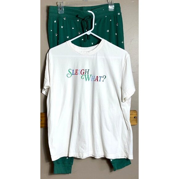 Wondershop Holiday Sleep Set 'Sleigh What?' Unisex Sleepwear Pajamas M/L - Picture 1 of 11